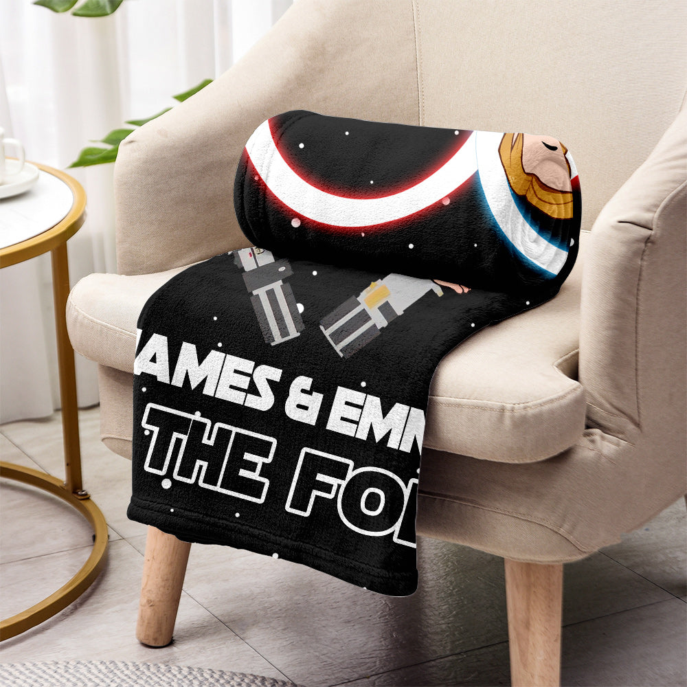 Use The Force Naughty - Personalized The Force Blanket