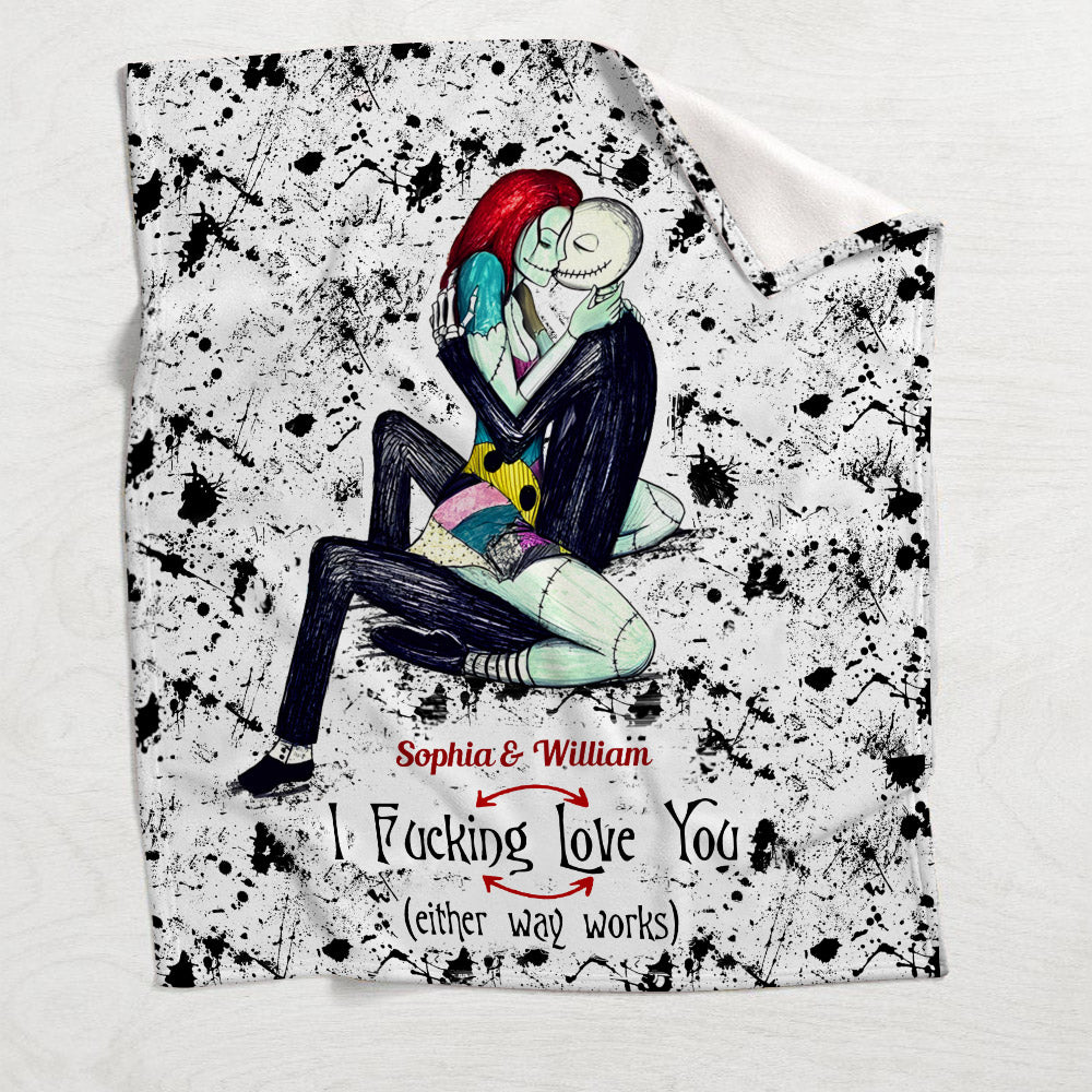 I Love You Nightmare Couple - Personalized Nightmare Blanket