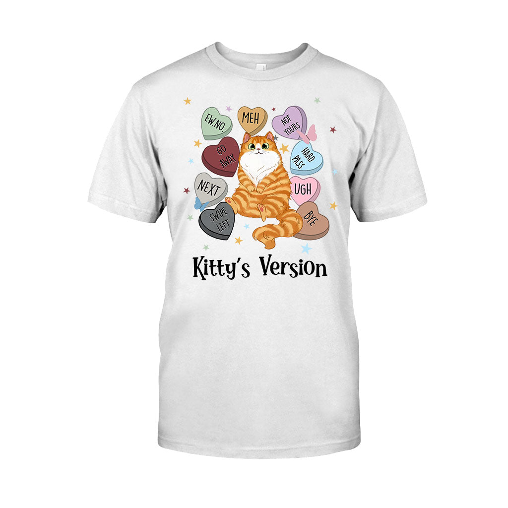 Heart Candy Cat Kitty Version - Personalized Cat T-shirt And Hoodie