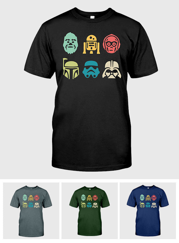 Retro Characters - The Force T-shirt And Hoodie