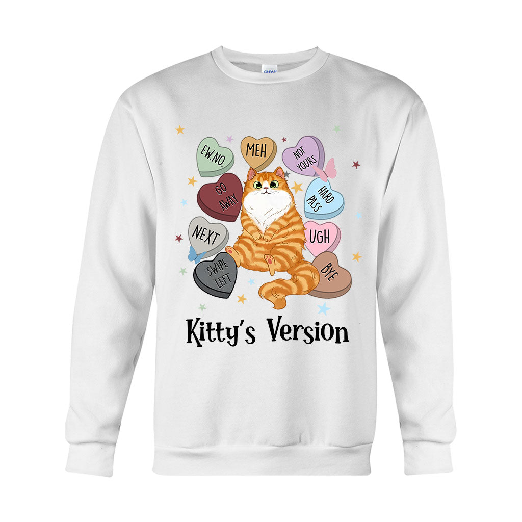 Heart Candy Cat Kitty Version - Personalized Cat T-shirt And Hoodie