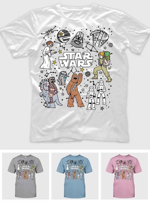 Funny Characters - The Force T-shirt And Hoodie