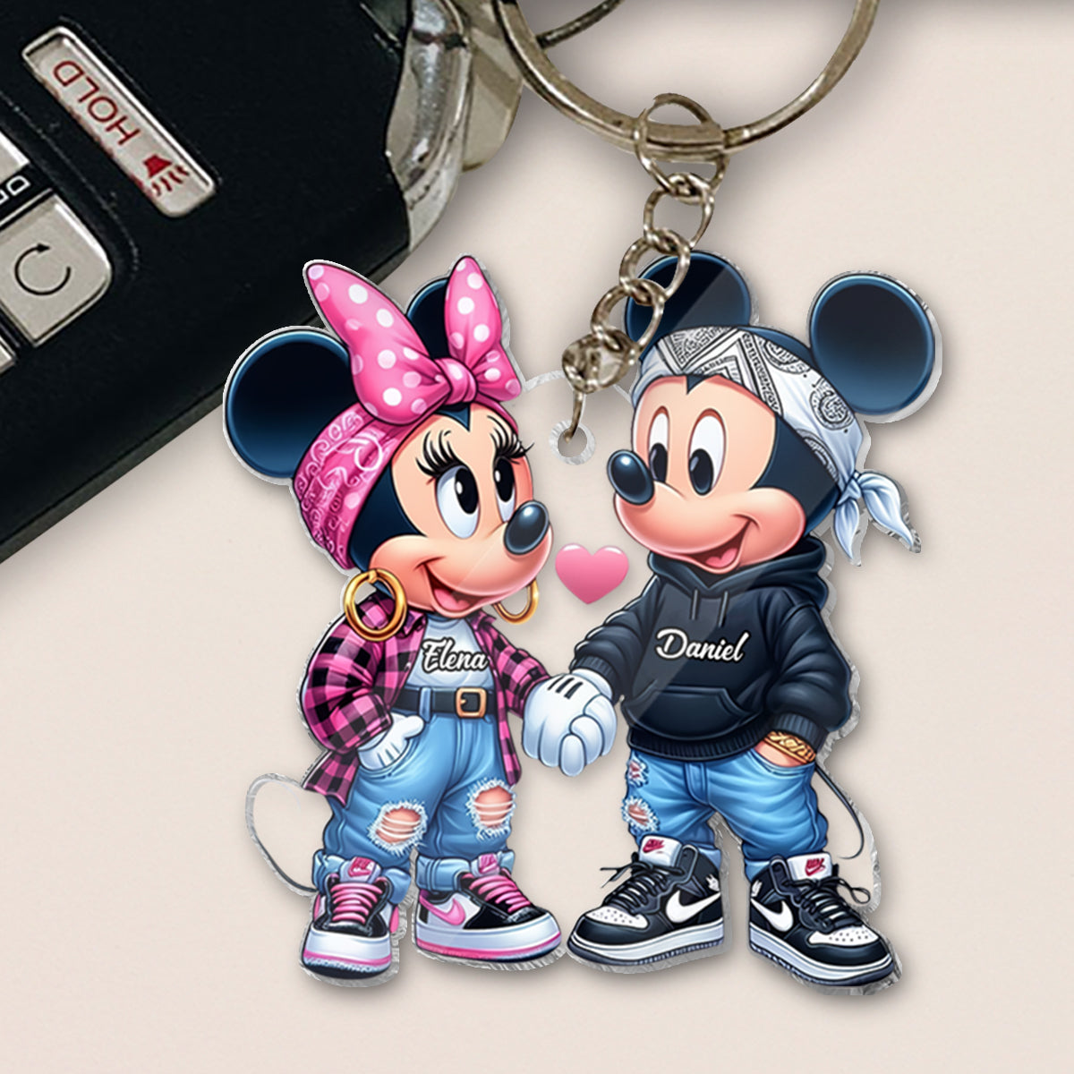 Mouse Couple - Personalized Mouse Keychain
