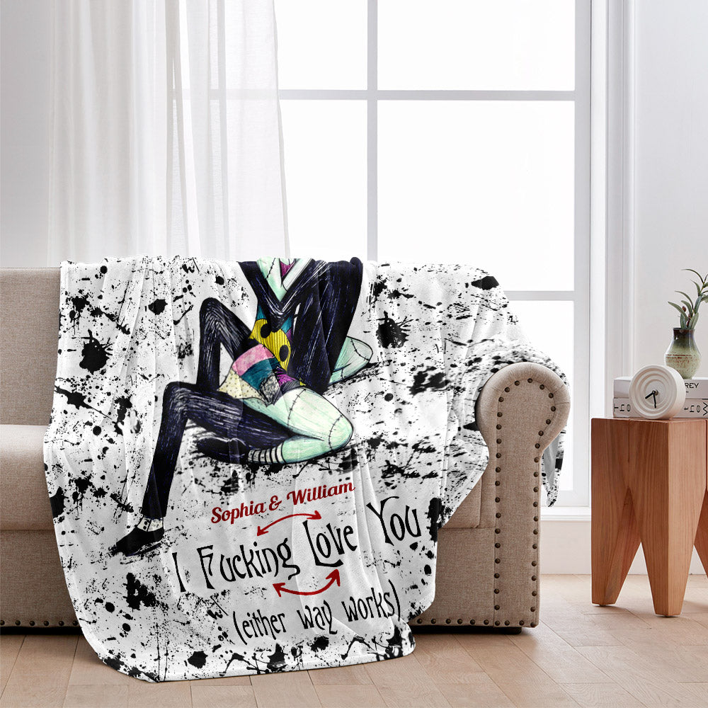 I Love You Nightmare Couple - Personalized Nightmare Blanket