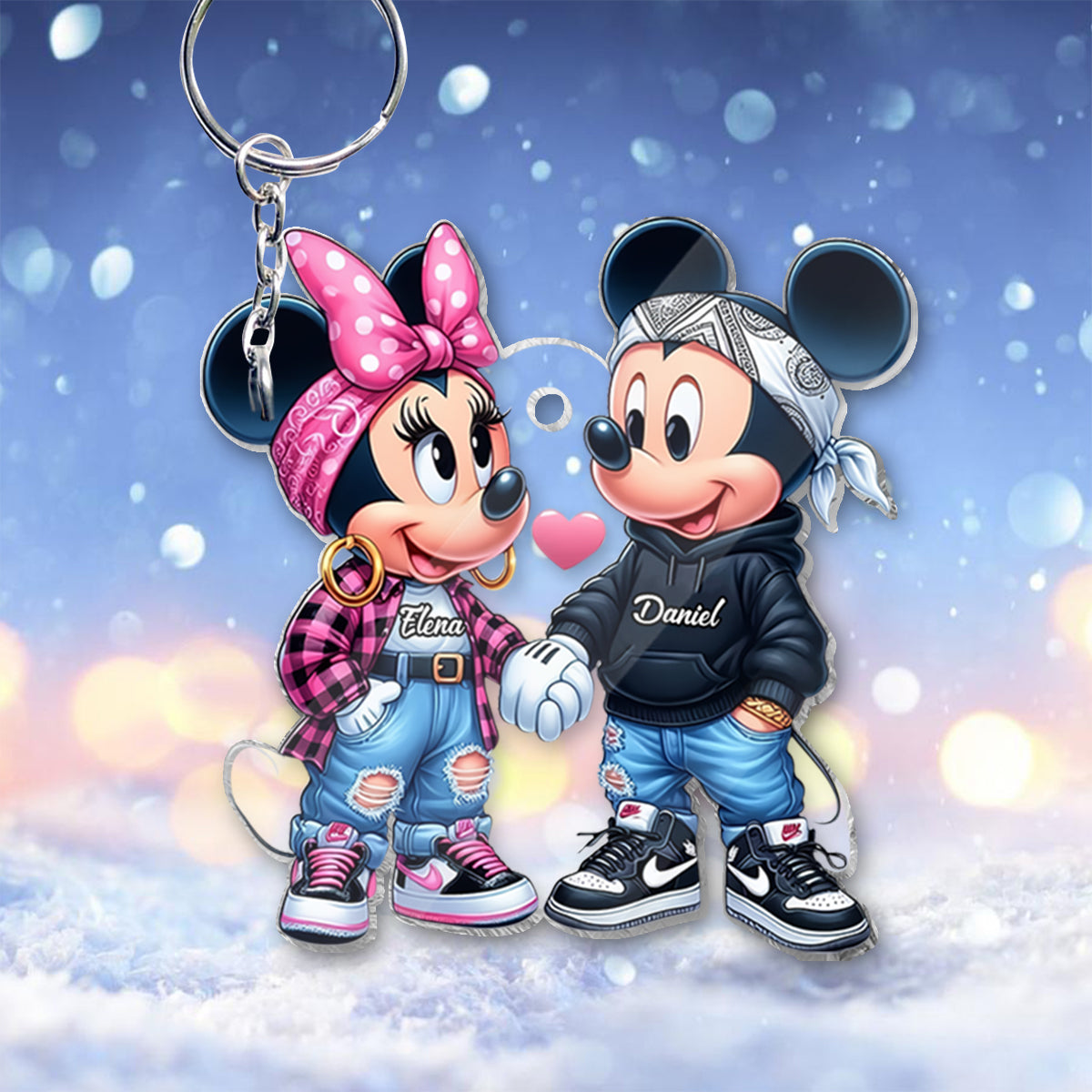 Mouse Couple - Personalized Mouse Keychain
