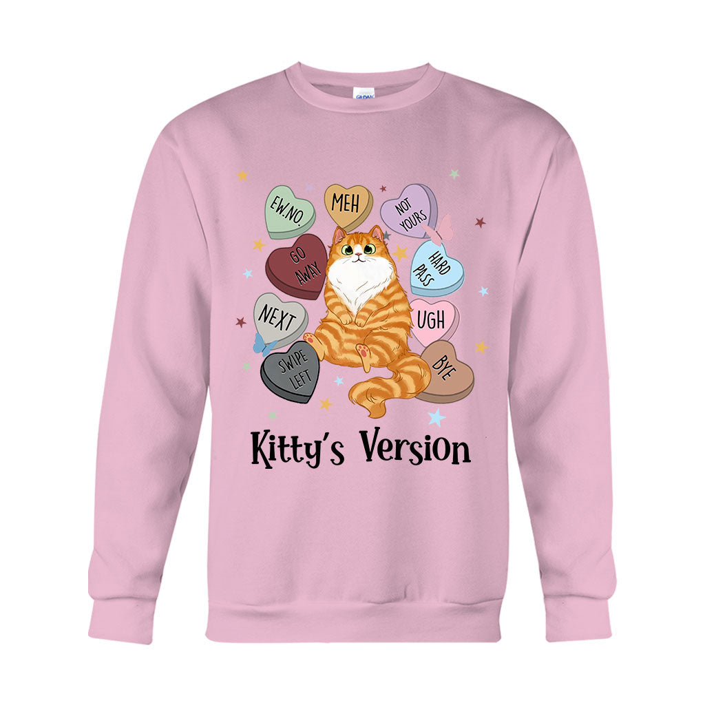 Heart Candy Cat Kitty Version - Personalized Cat T-shirt And Hoodie