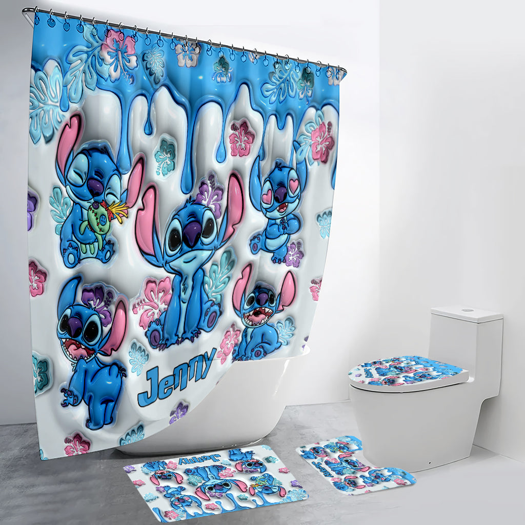 Ohana Means Family - Personalized Ohana Bathroom Curtain & Mats Set