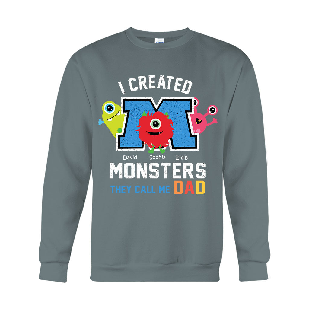 I created Monster They Call Me Any Title - Personalized Father T-shirt And Hoodie