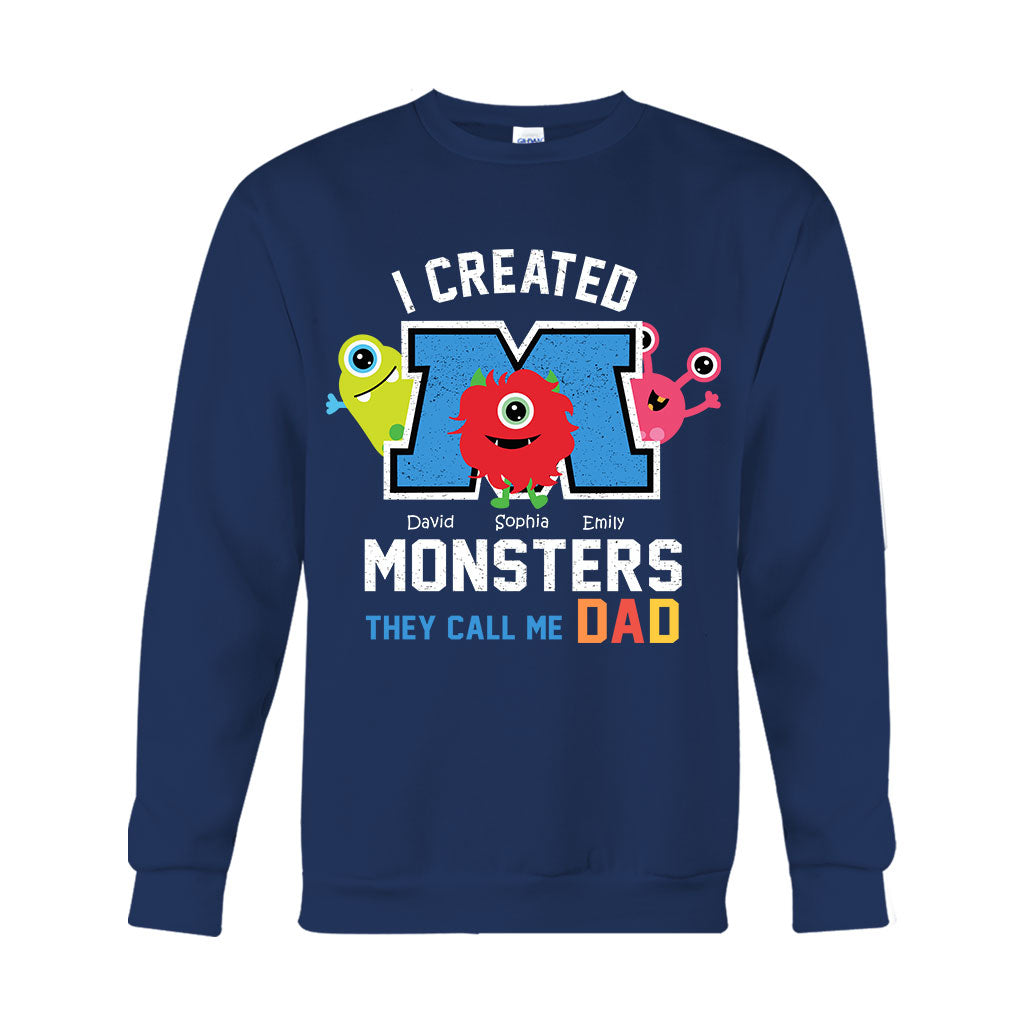 I created Monster They Call Me Any Title - Personalized Father T-shirt And Hoodie