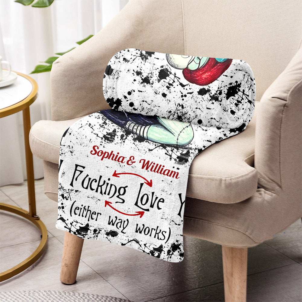 I Love You Nightmare Couple - Personalized Nightmare Blanket