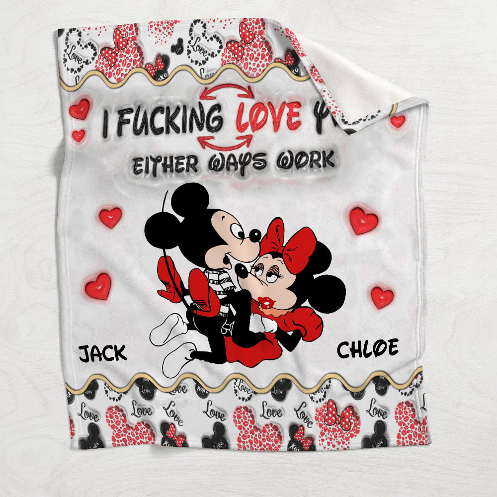 I Love You - Personalized Mouse Blanket