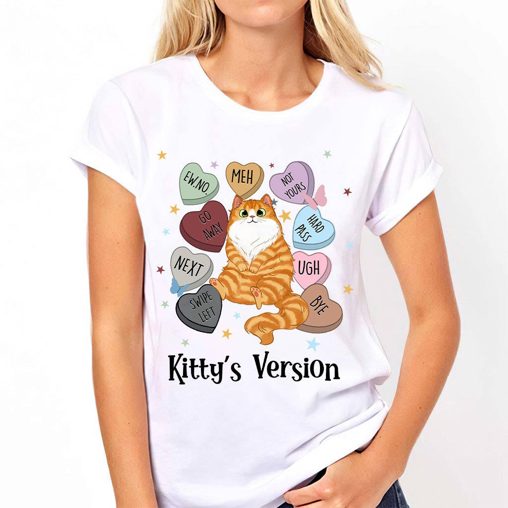 Heart Candy Cat Kitty Version - Personalized Cat T-shirt And Hoodie
