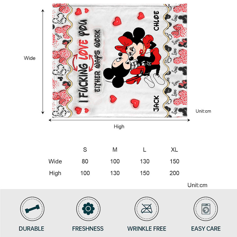 I Love You - Personalized Mouse Blanket