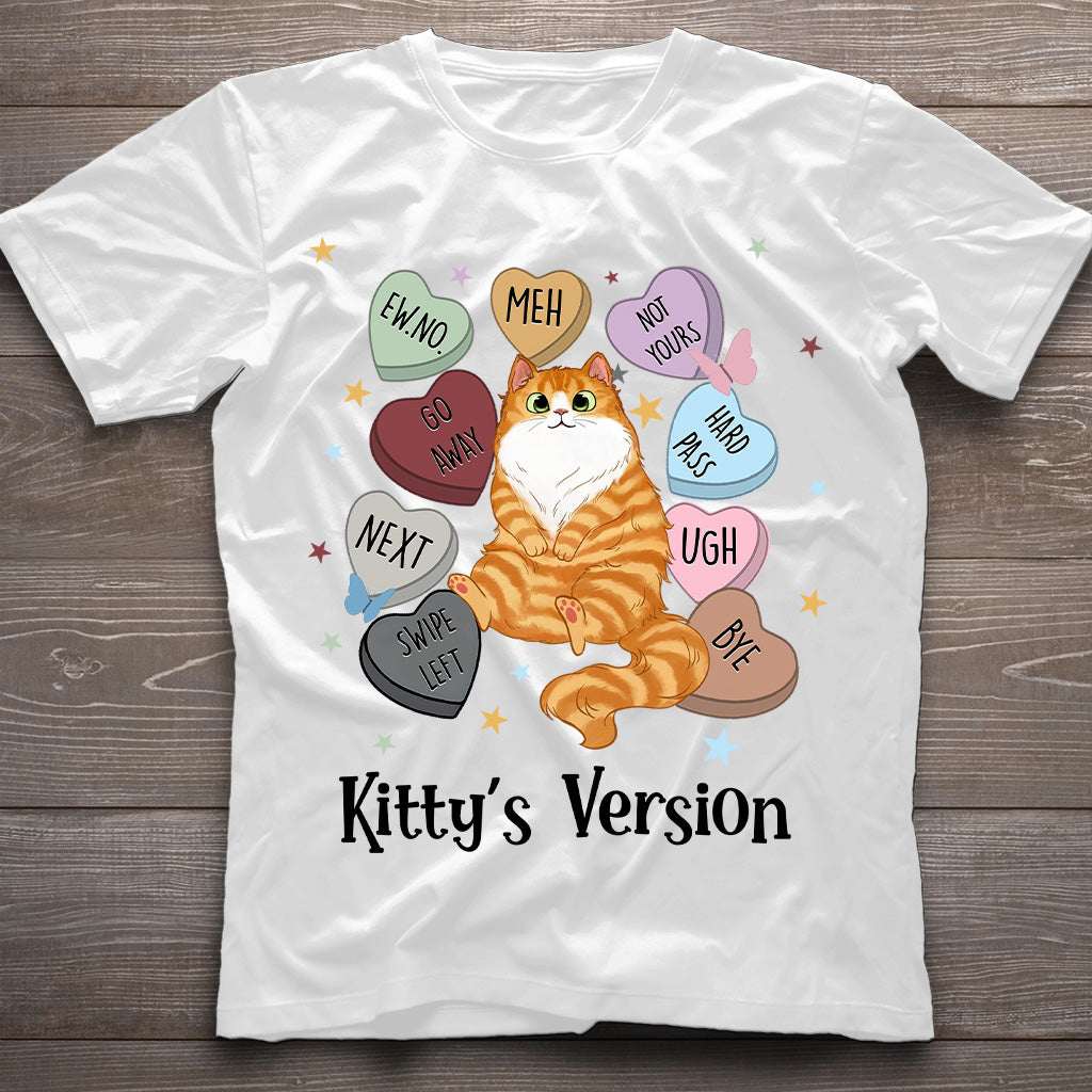 Heart Candy Cat Kitty Version - Personalized Cat T-shirt And Hoodie