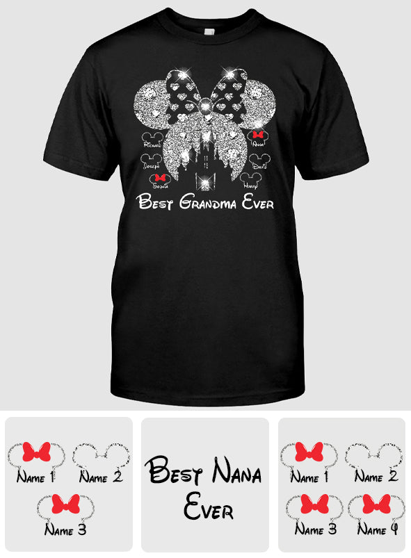 Best Grandma Ever - Personalized Mouse T-shirt And Hoodie