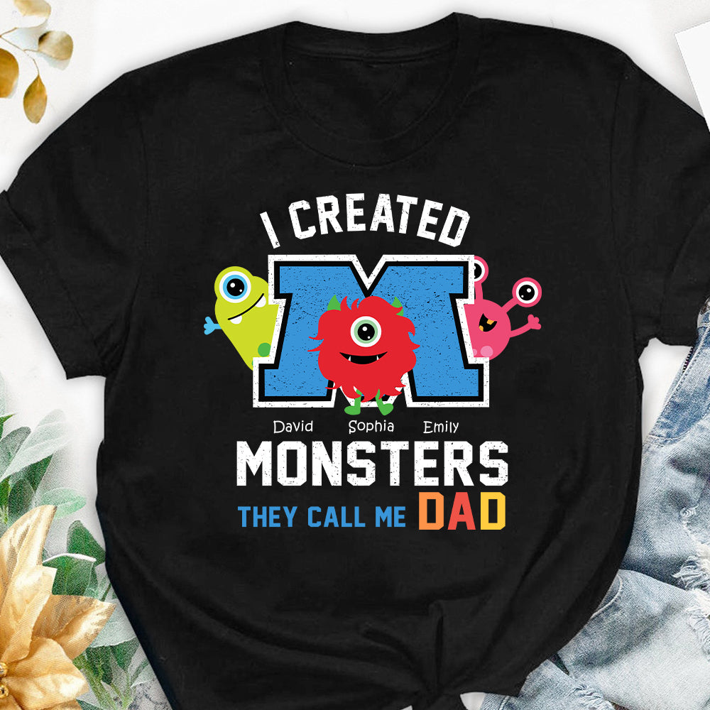 I created Monster They Call Me Any Title - Personalized Father T-shirt And Hoodie
