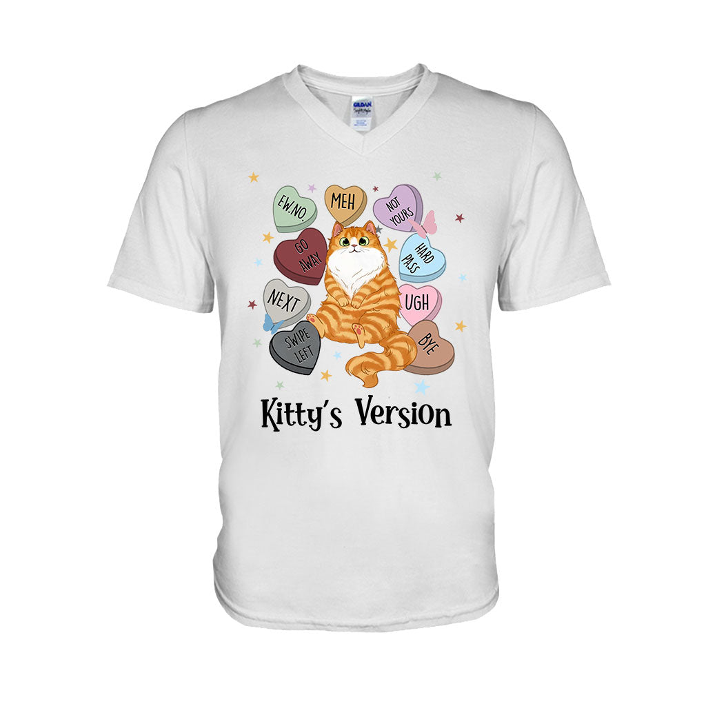 Heart Candy Cat Kitty Version - Personalized Cat T-shirt And Hoodie