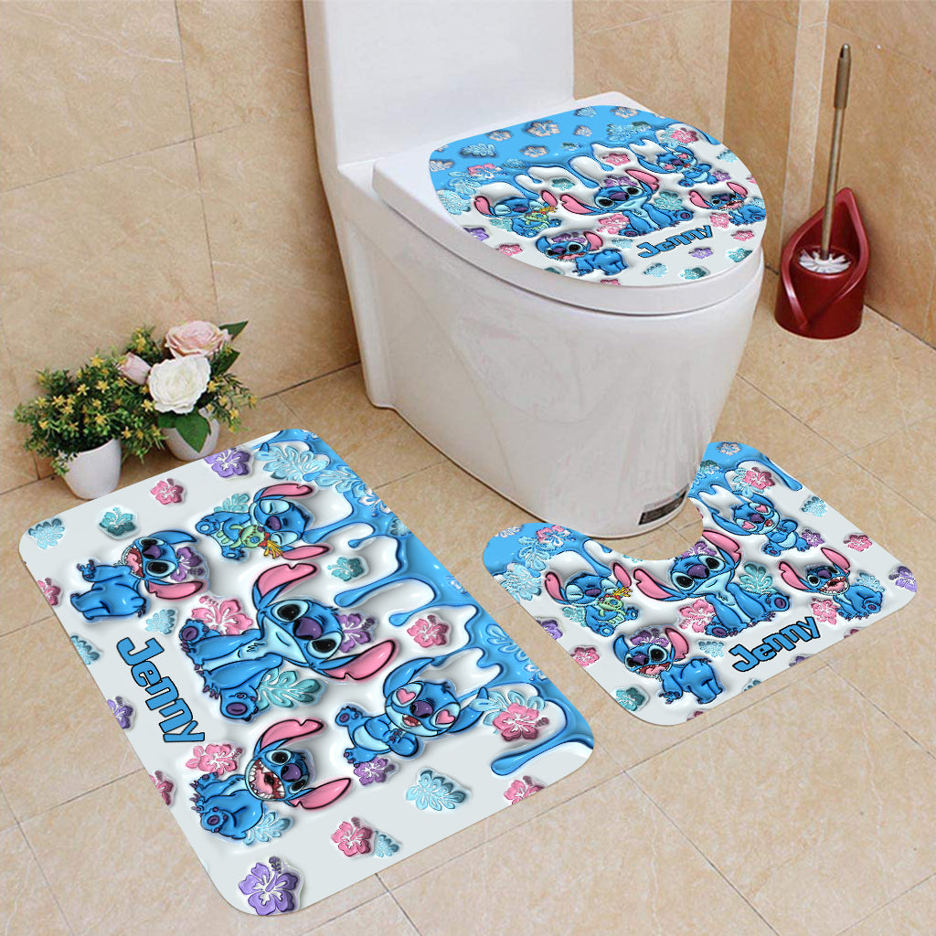 Ohana Means Family - Personalized Ohana Bathroom Curtain & Mats Set