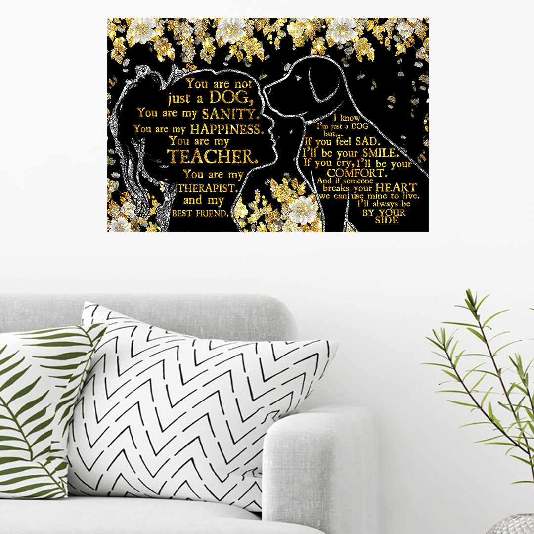 You're Not Just A Dog Faux Glitter Pattern Print Poster