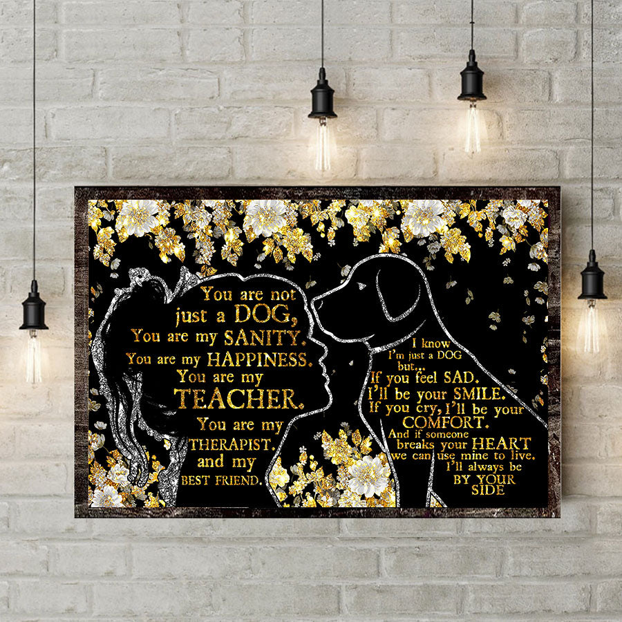 You're Not Just A Dog Faux Glitter Pattern Print Poster