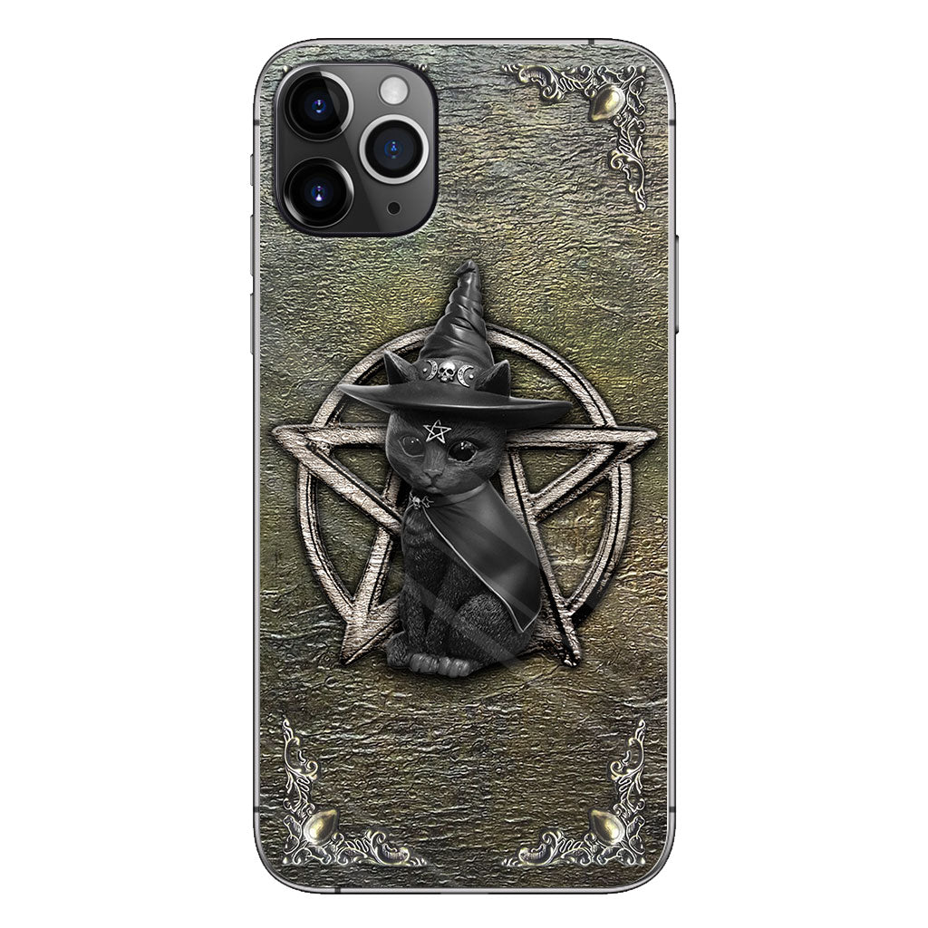 Mystical Witch - Personalized Halloween Black Cat Phone Case With 3D Pattern Print