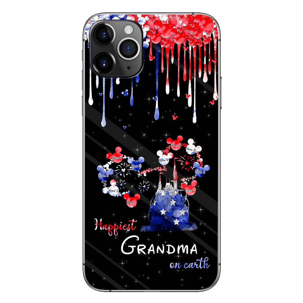 Happiest Grandma On Earth - Personalized Independence Day Phone Case