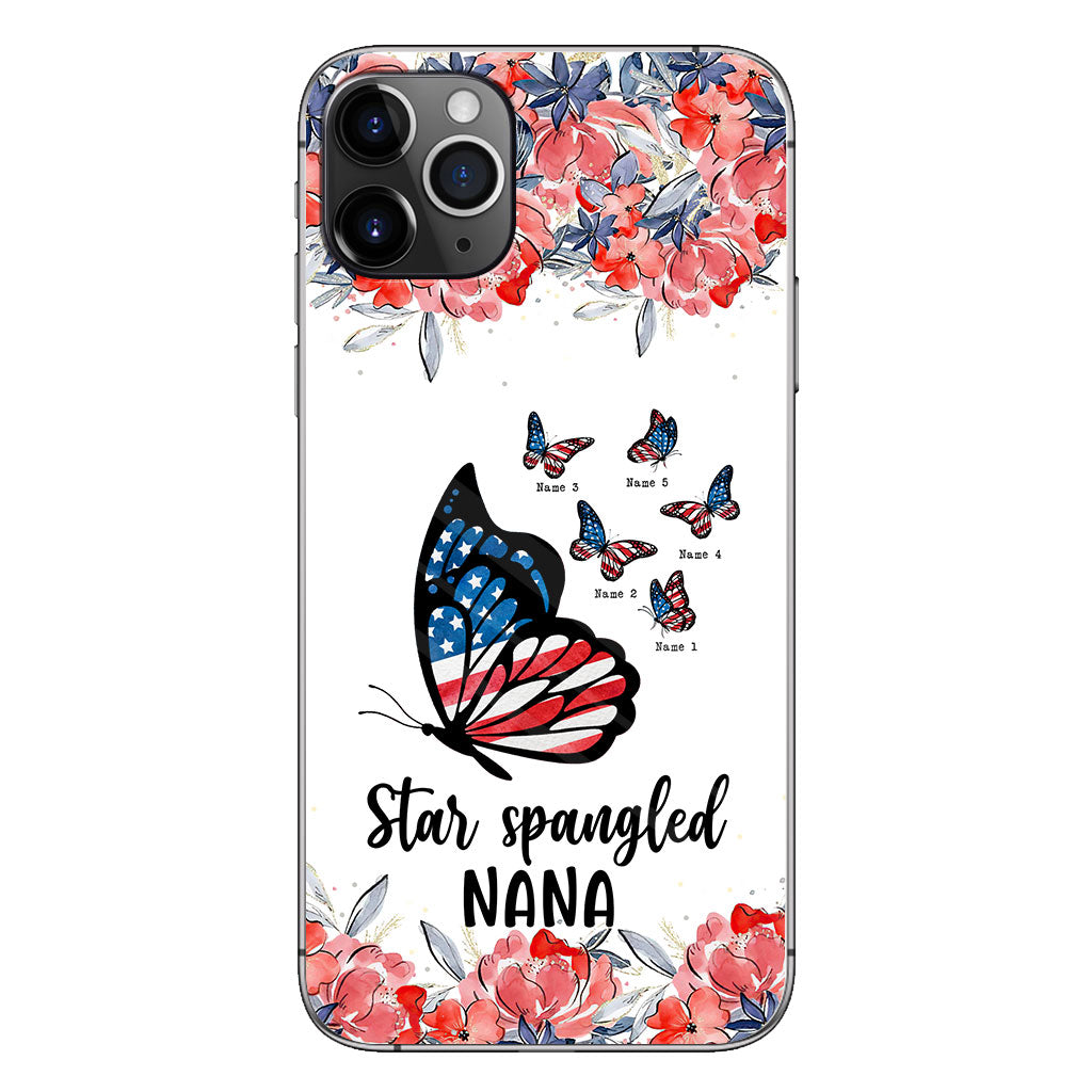 Star Spangled And Grandkids Patriotic - Personalized Independence Day Grandma Phone Case