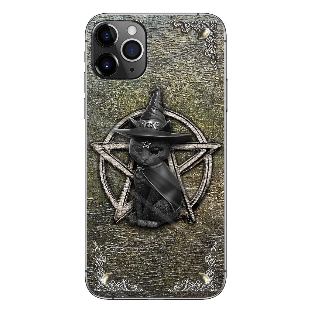 Mystical Witch - Personalized Halloween Black Cat Phone Case With 3D Pattern Print