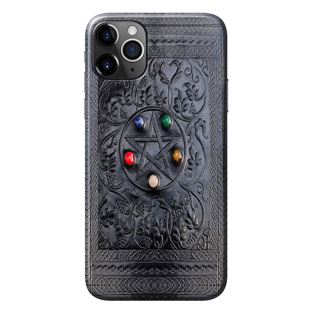 Salty Lil' Witch Leather Pattern Print Phone Case