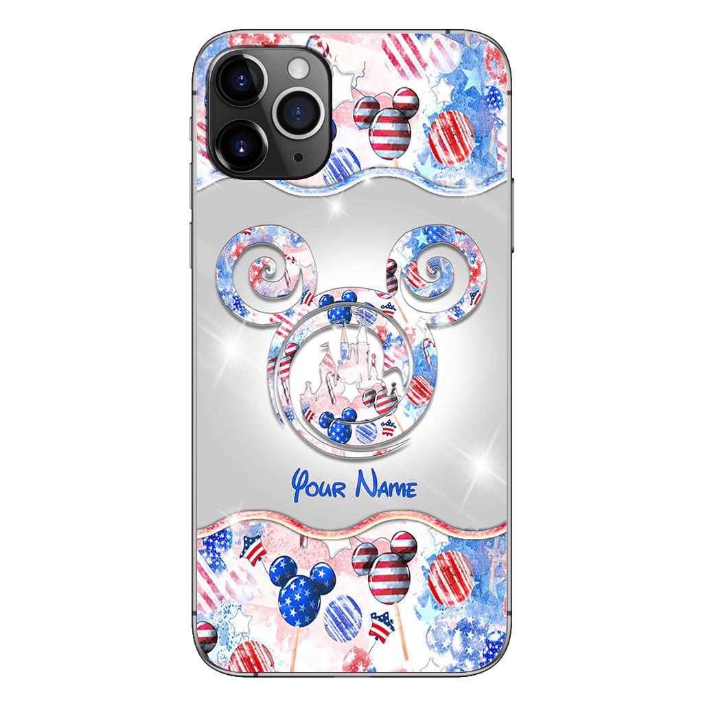 Happy 4th Of July - Personalized Independence Day Mouse Phone Case