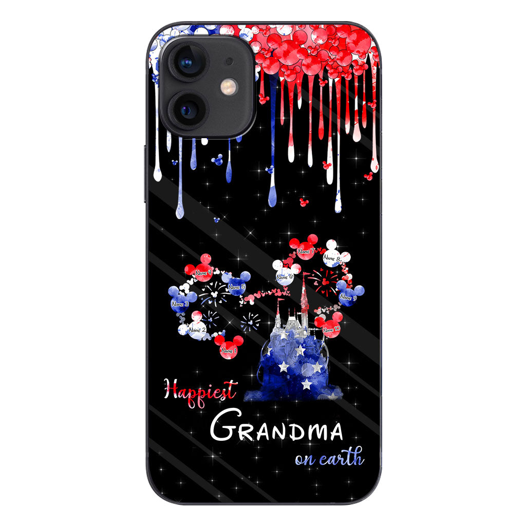 Happiest Grandma On Earth - Personalized Independence Day Phone Case