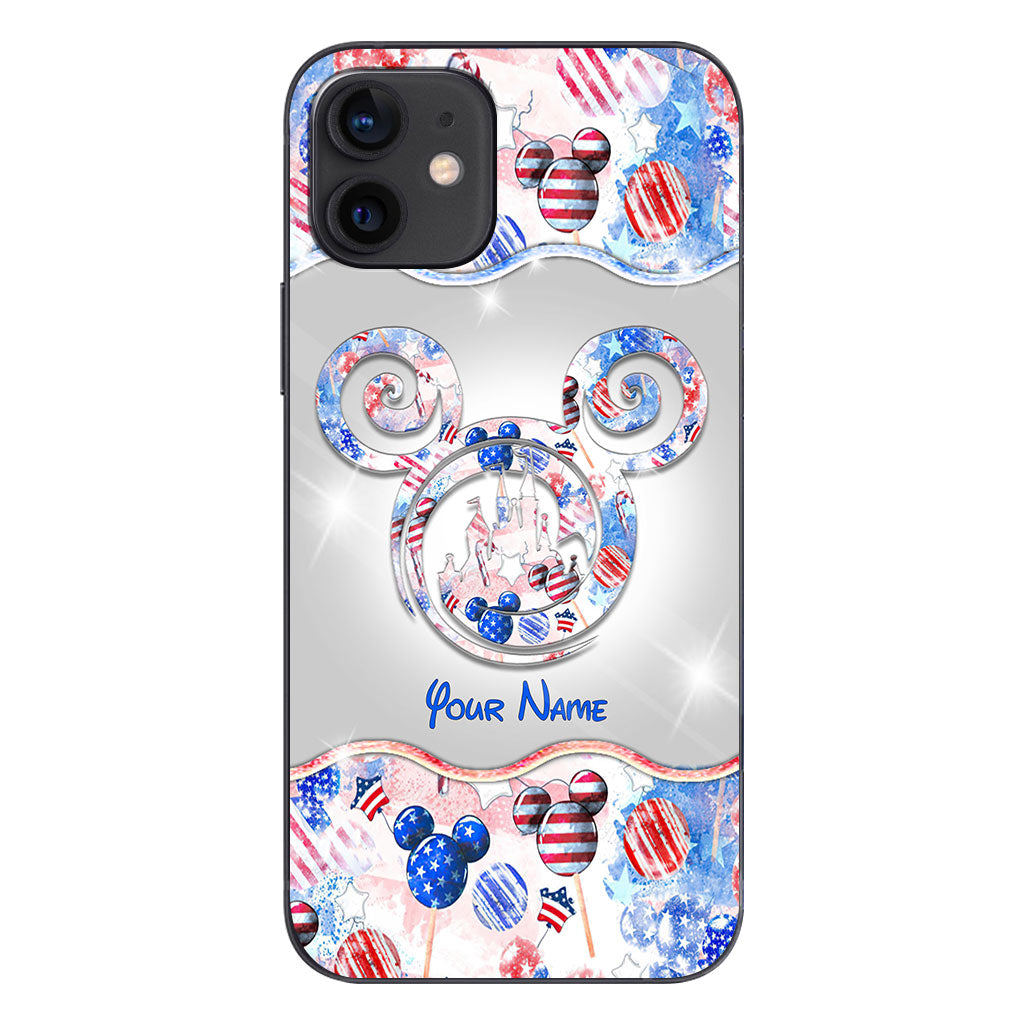 Happy 4th Of July - Personalized Independence Day Mouse Phone Case