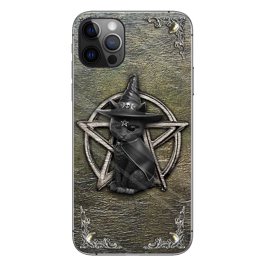 Mystical Witch - Personalized Halloween Black Cat Phone Case With 3D Pattern Print