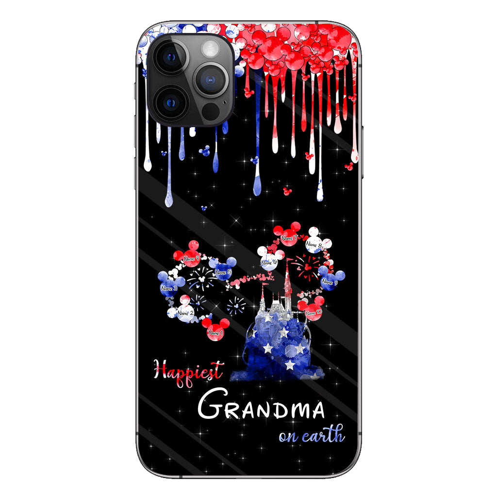 Happiest Grandma On Earth - Personalized Independence Day Phone Case