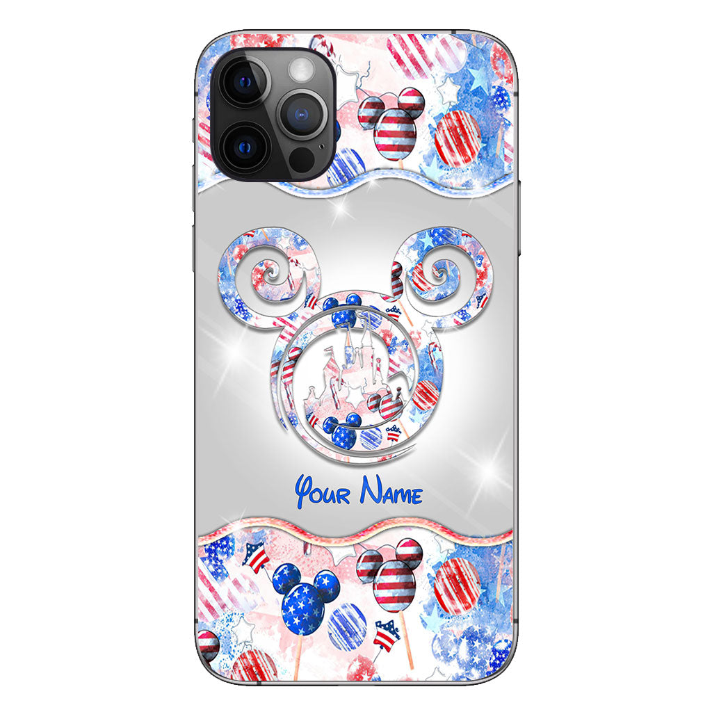 Happy 4th Of July - Personalized Independence Day Mouse Phone Case