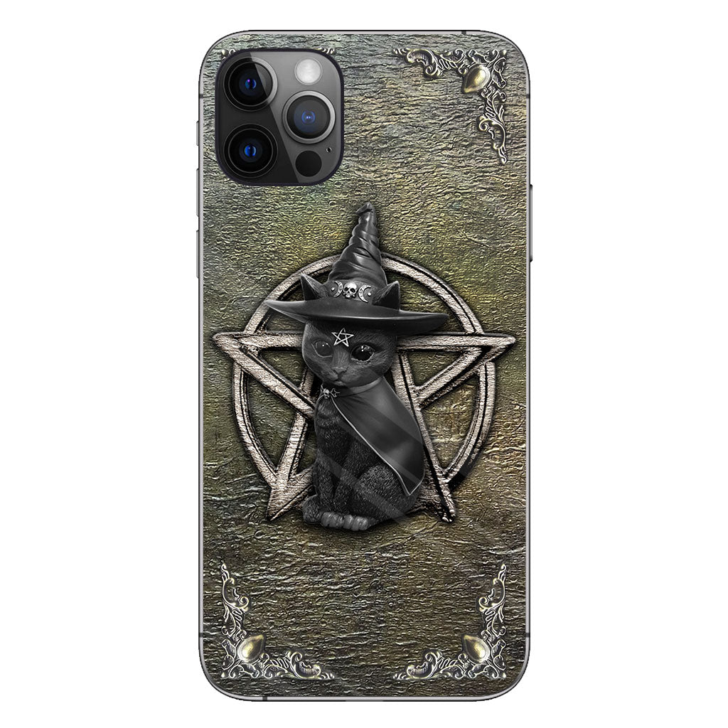 Mystical Witch - Personalized Halloween Black Cat Phone Case With 3D Pattern Print