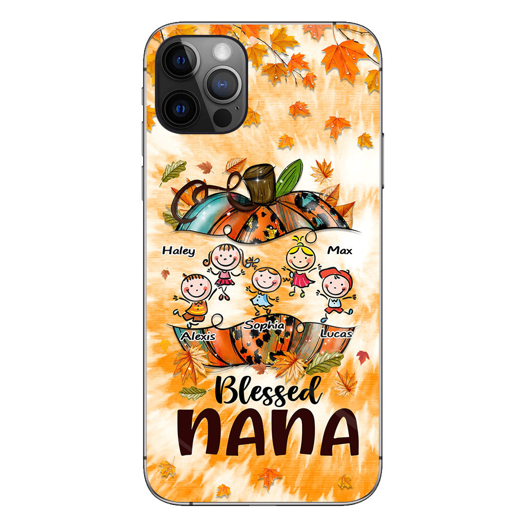 Blessed Nana - Personalized Thanksgiving Grandma Phone Case