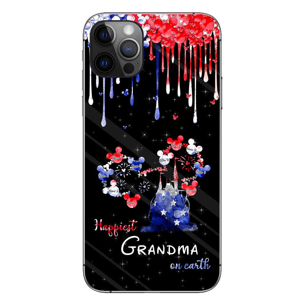 Happiest Grandma On Earth - Personalized Independence Day Phone Case