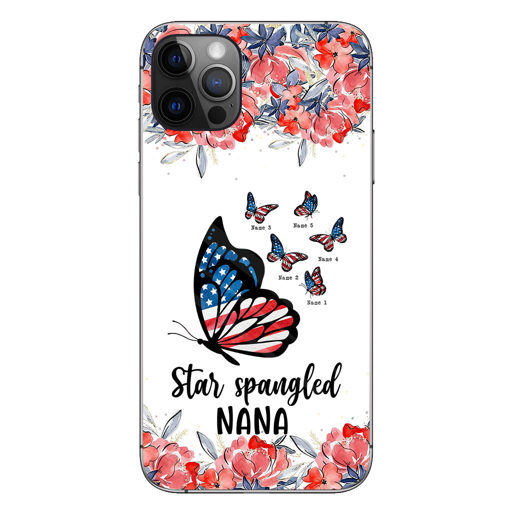 Star Spangled And Grandkids Patriotic - Personalized Independence Day Grandma Phone Case