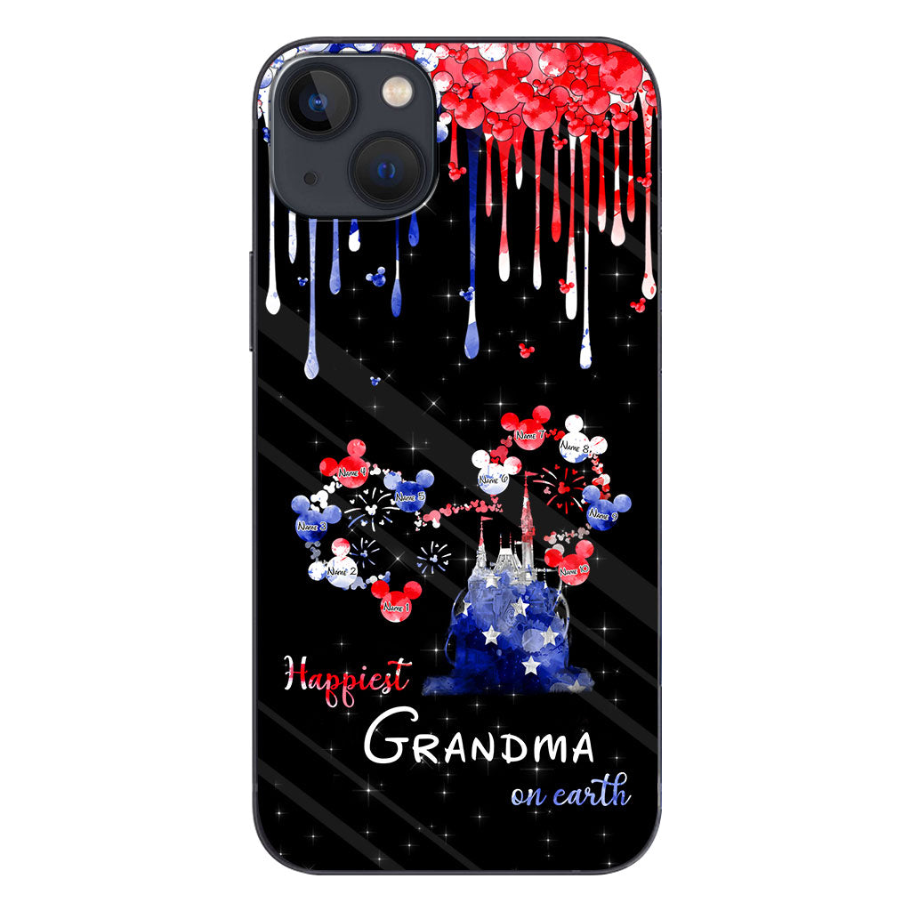 Happiest Grandma On Earth - Personalized Independence Day Phone Case