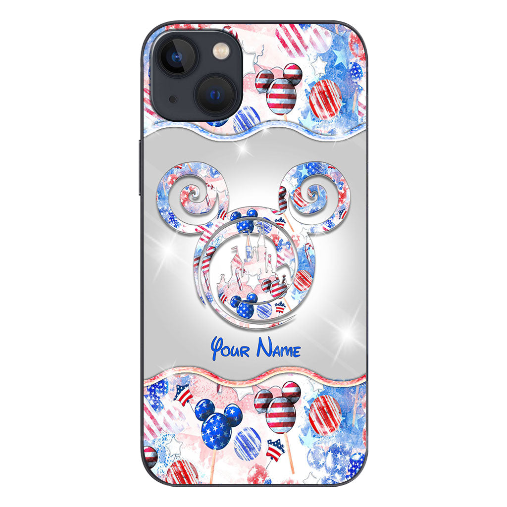 Happy 4th Of July - Personalized Independence Day Mouse Phone Case