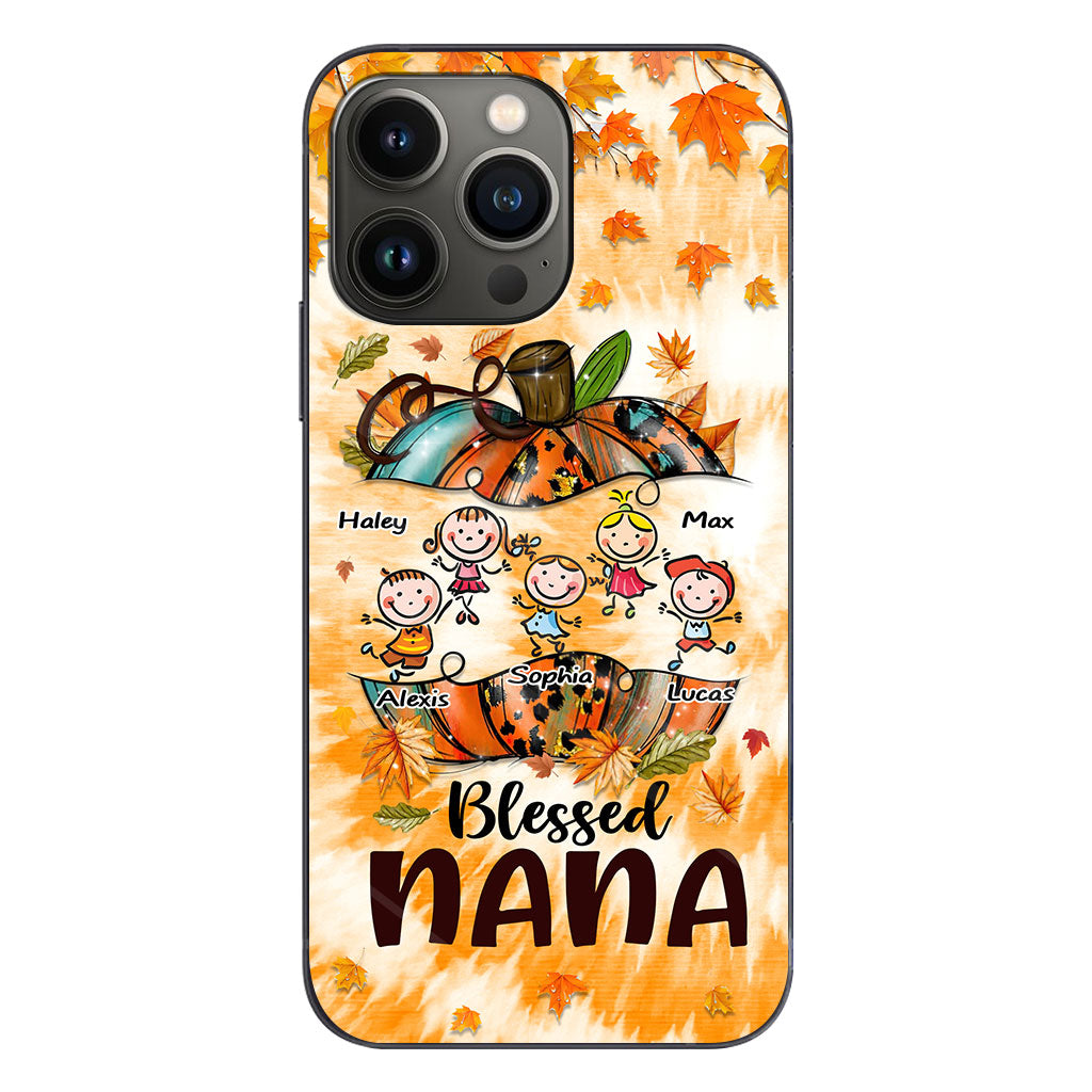 Blessed Nana - Personalized Thanksgiving Grandma Phone Case