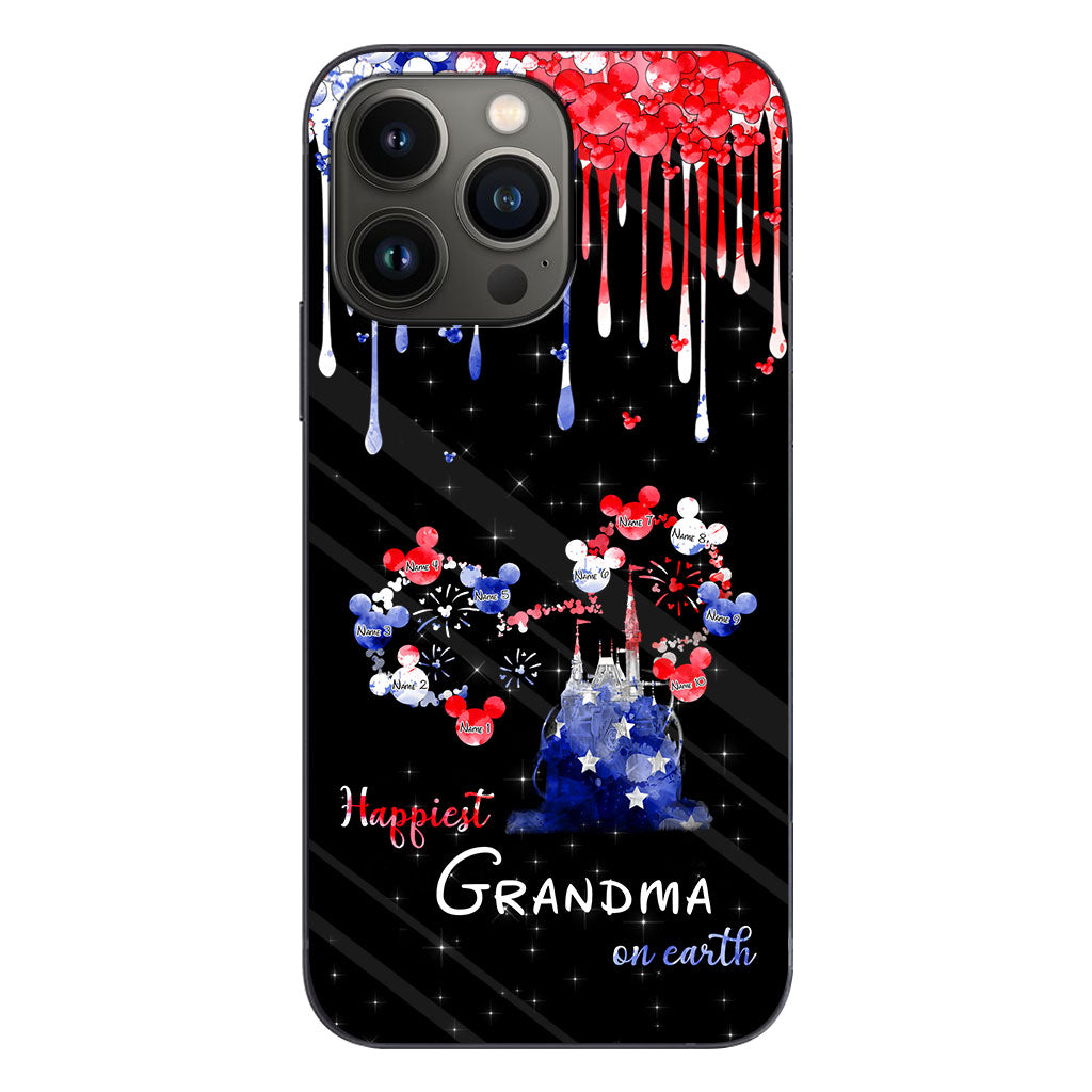 Happiest Grandma On Earth - Personalized Independence Day Phone Case