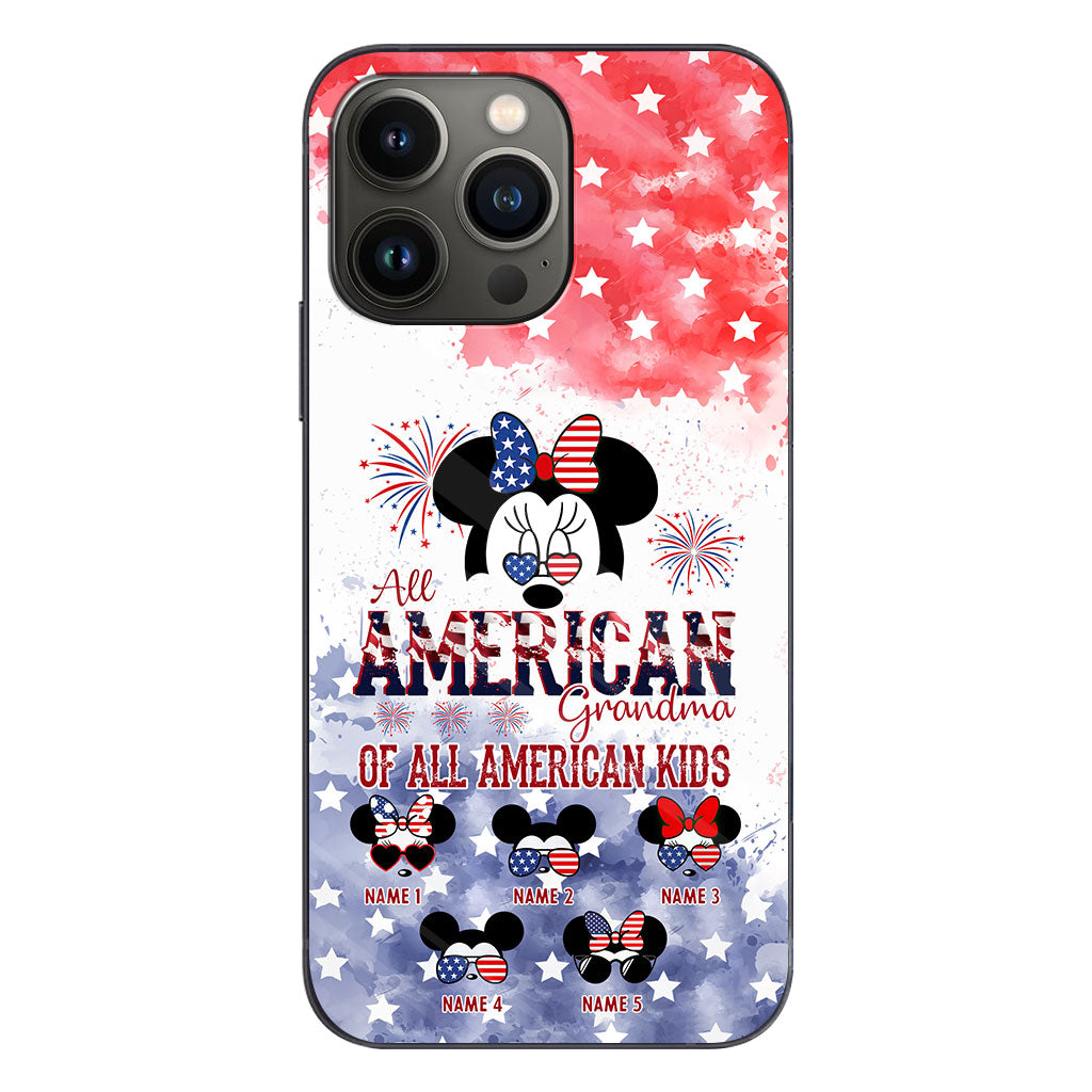 All American Grandma - Personalized Independence Day Phone Case