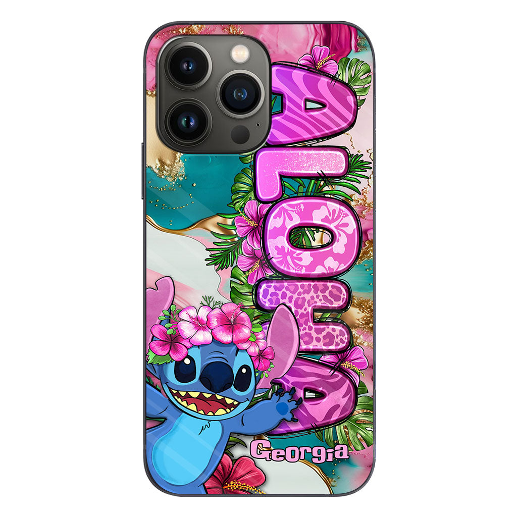 Ohana Tropical Colorful Leopard - Personalized Ohana Phone case