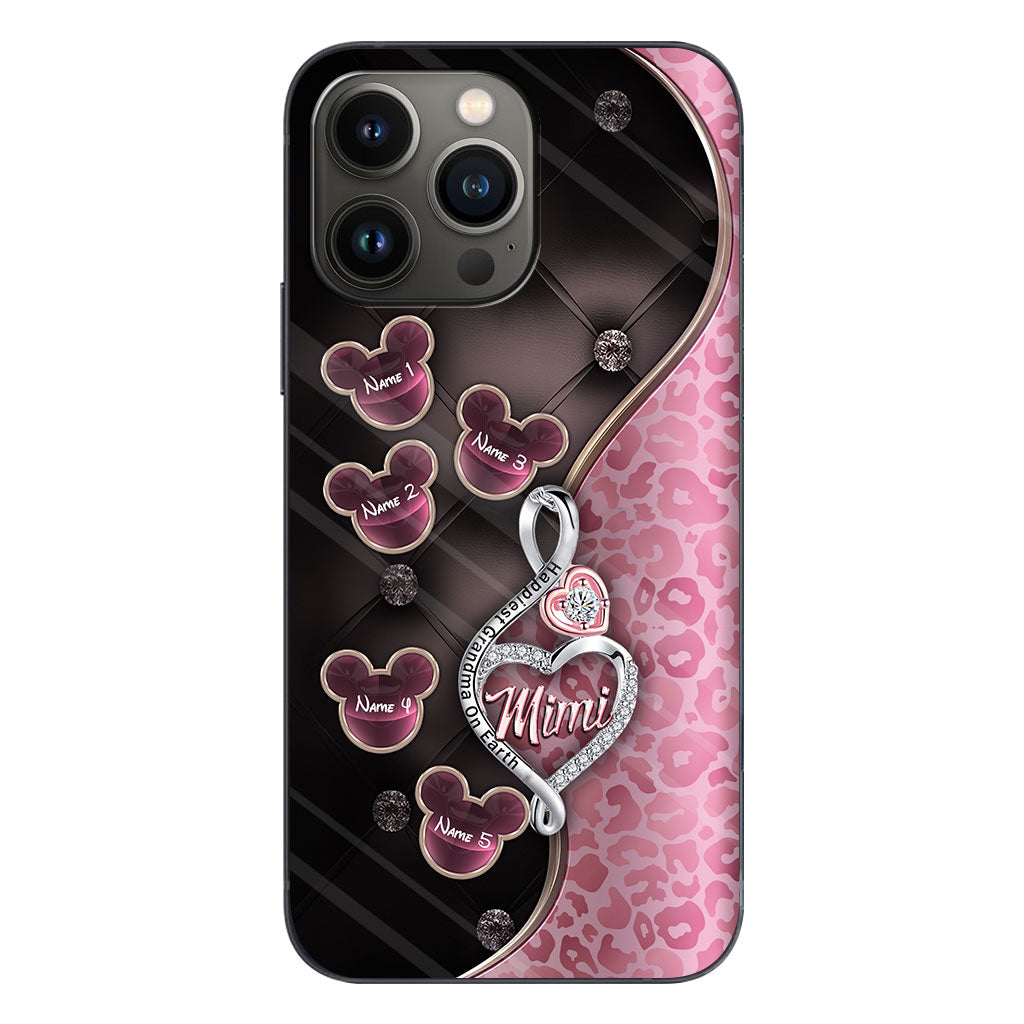 Happiest Grandma On Earth Rose Gold - Personalized Mother's Day Grandma Phone Case
