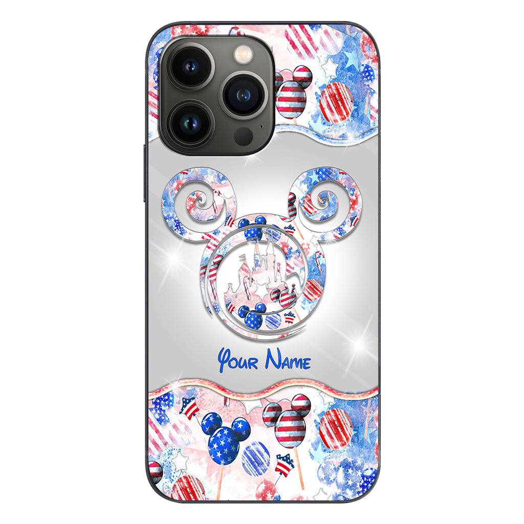Happy 4th Of July - Personalized Independence Day Mouse Phone Case