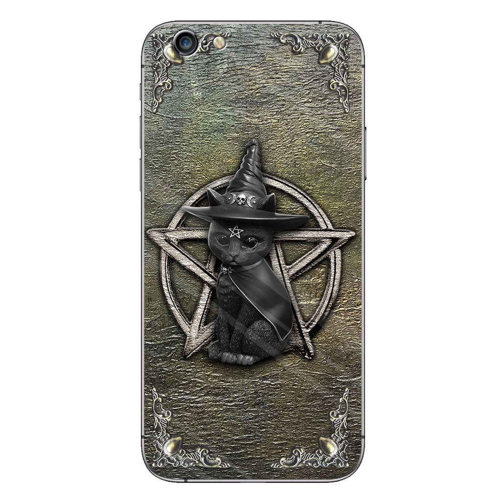 Mystical Witch - Personalized Halloween Black Cat Phone Case With 3D Pattern Print