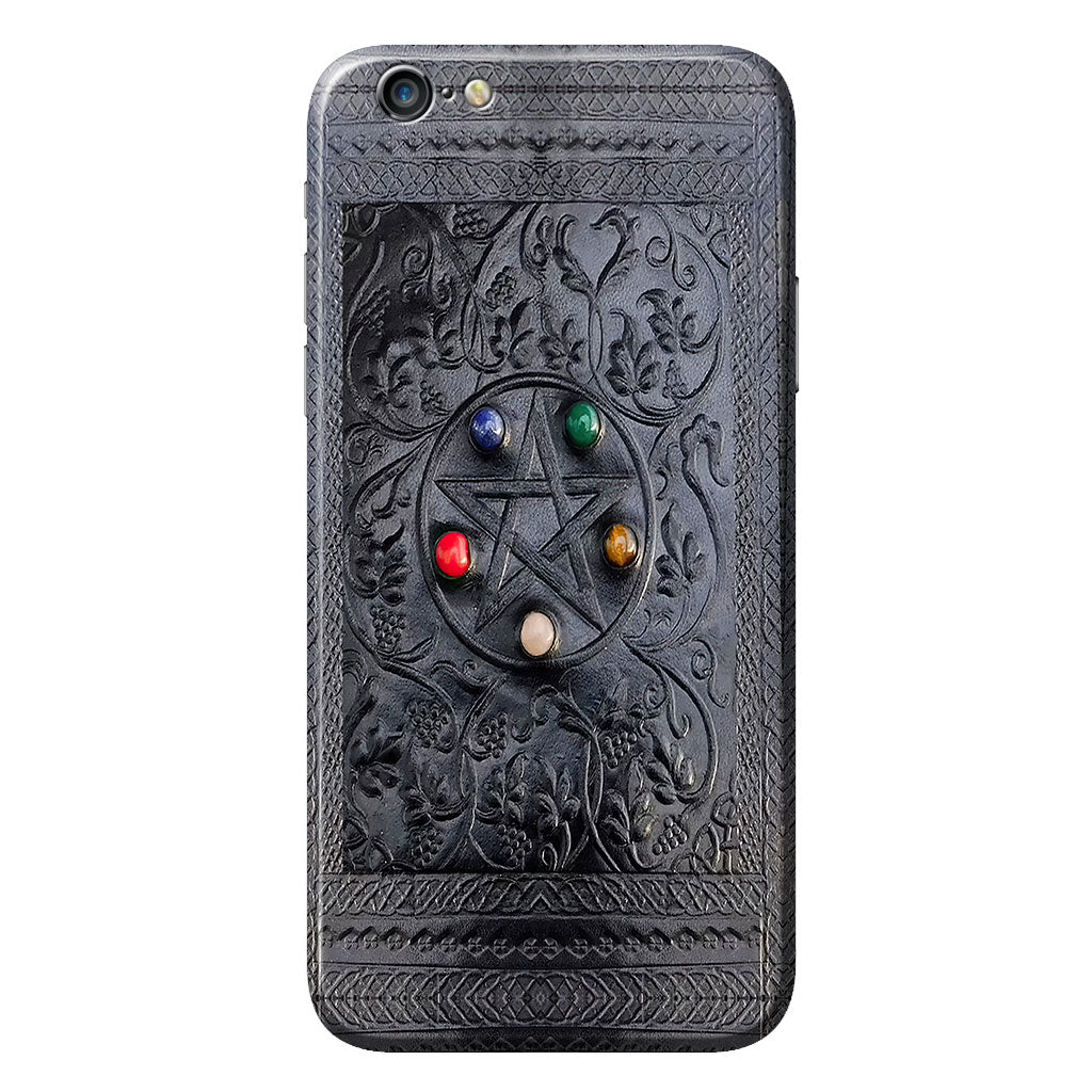 Salty Lil' Witch Leather Pattern Print Phone Case
