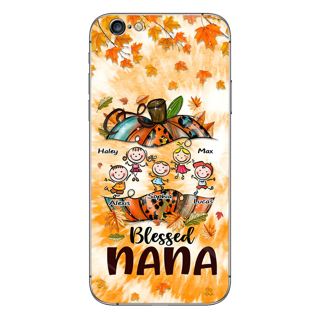 Blessed Nana - Personalized Thanksgiving Grandma Phone Case
